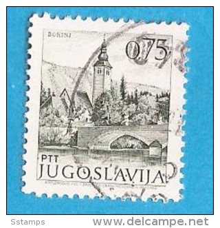 1971 1429 X -NO PH  JUGOSLAVIJA JUGOSLAWIEN  FREIMARKEN SEHENSWUERDIGKEITEN BOHINJ SLOVENIJA SLOWENIEN   USED - Gebraucht