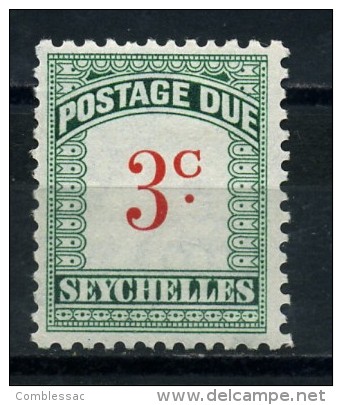 SEYCHELLES    1951     Postage  Due    3c  Scarlet  And  Green     MH - Seychelles (...-1976)