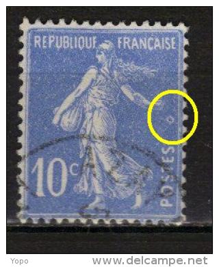 Timbre Semeuse 10 C. Outremer N° 279, Anneau De Lune - Used Stamps