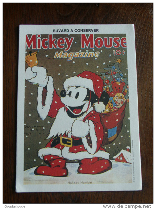 BUVARD WALT DISNEY MICKEY PERE NOEL - Enfants