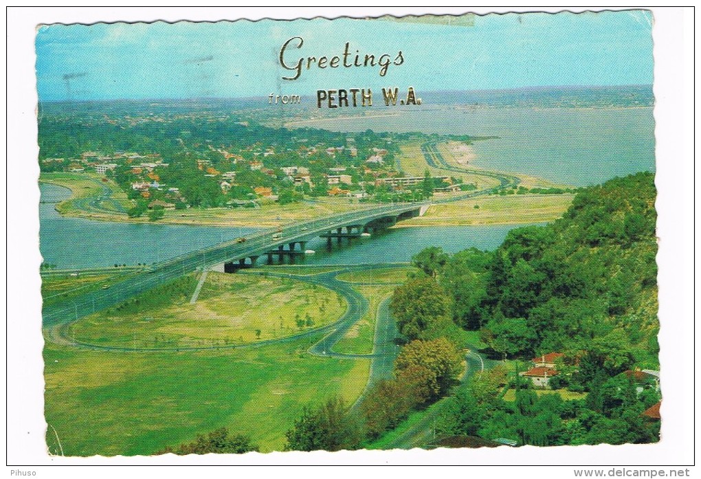 AUS-144    PERTH : Swan River And Narrows Bridge - Perth