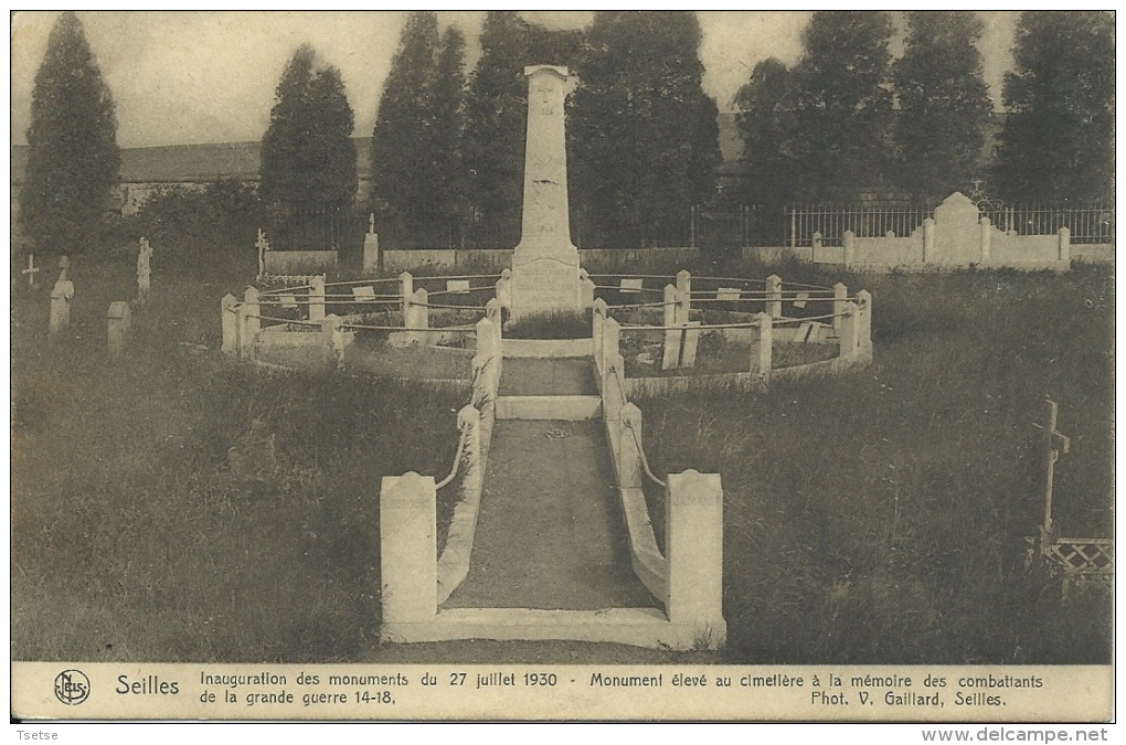 Seilles -Guerre 14-18- Inauguration Des Monuments Du 27 Juillet 1930 - 1 -  ( Voir Verso ) - Andenne