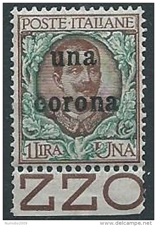 1919 DALMAZIA 1 CORONA MNH ** - ED728-4 - Dalmatia