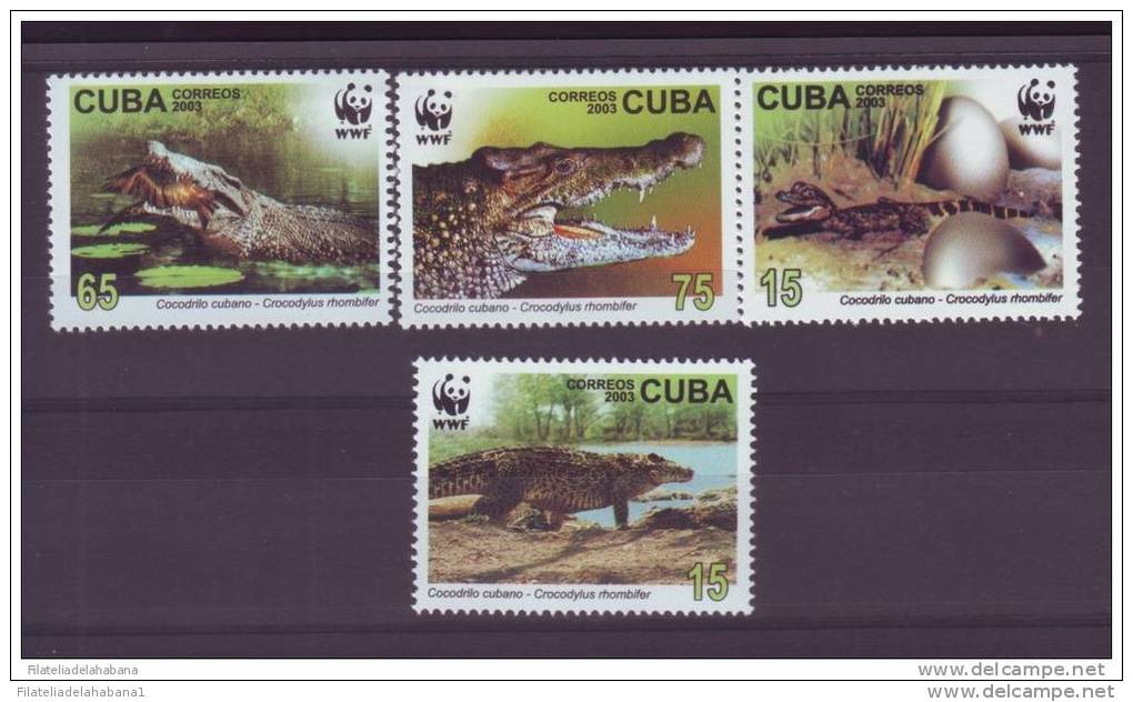 2003.100 CUBA 2003 SAURIUS LIZARD COCODRILES COCODRILOS COMPLETE SET MNH WWF - Ungebraucht