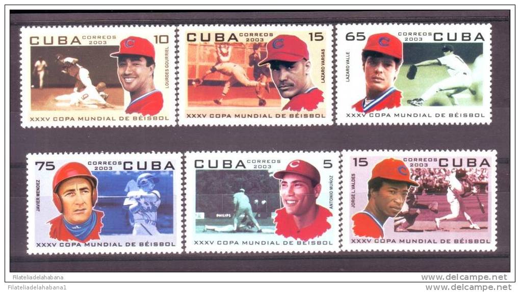 2003.104 CUBA 2003 BEISBOL BASEBALL INTERNATIONAL WORLD CUP.  COMPLETE SET MNH - Unused Stamps