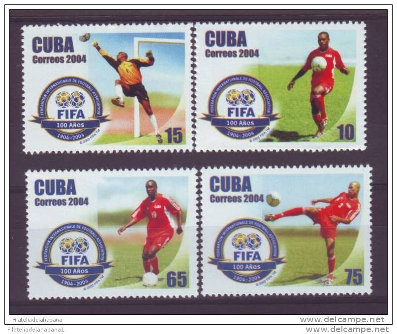 2004.102 CUBA 2004 FIFA SOCCER FUTBOL 100 ANIV COMPLETE SET MNH - Unused Stamps