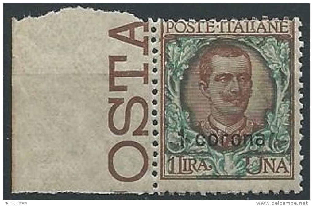 1921-22 DALMAZIA 1 CORONA MNH ** - ED724-11 - Dalmatia