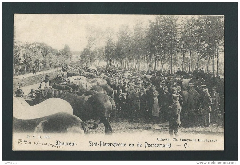 Torhout / Thourout. Marché Aux Chevaux.- Sint-Pieterfeeste Op De Peerdemarkt.  D.V.D. N° 8917. 2 Scans. - Torhout