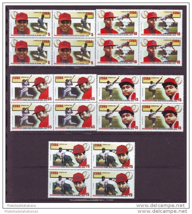 2004.117 CUBA 2004 BEISBOL BASEBALL NATIONAL GAMES CUP. MNH COMPLETE SET BLOCK 4 - Ungebraucht