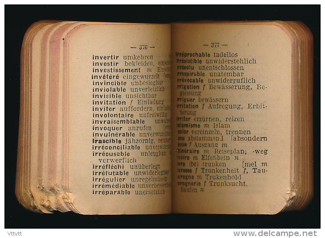 DICTIONNAIRE POUCET (5 Cm Sur 6,5 Cm) : Français-Allemand Par M.C. Zimmermann, Hatier Editeur (863 Pages) - Diccionarios