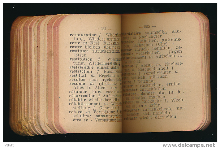 DICTIONNAIRE POUCET (5 Cm Sur 6,5 Cm) : Français-Allemand Par M.C. Zimmermann, Hatier Editeur (863 Pages) - Dictionaries