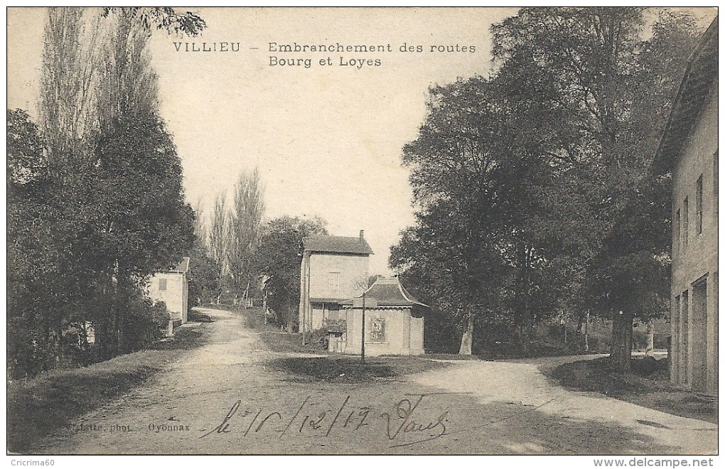 01 - VILLIEU - Embranchement Des Routes Bourg Et Loyes. - Non Classés