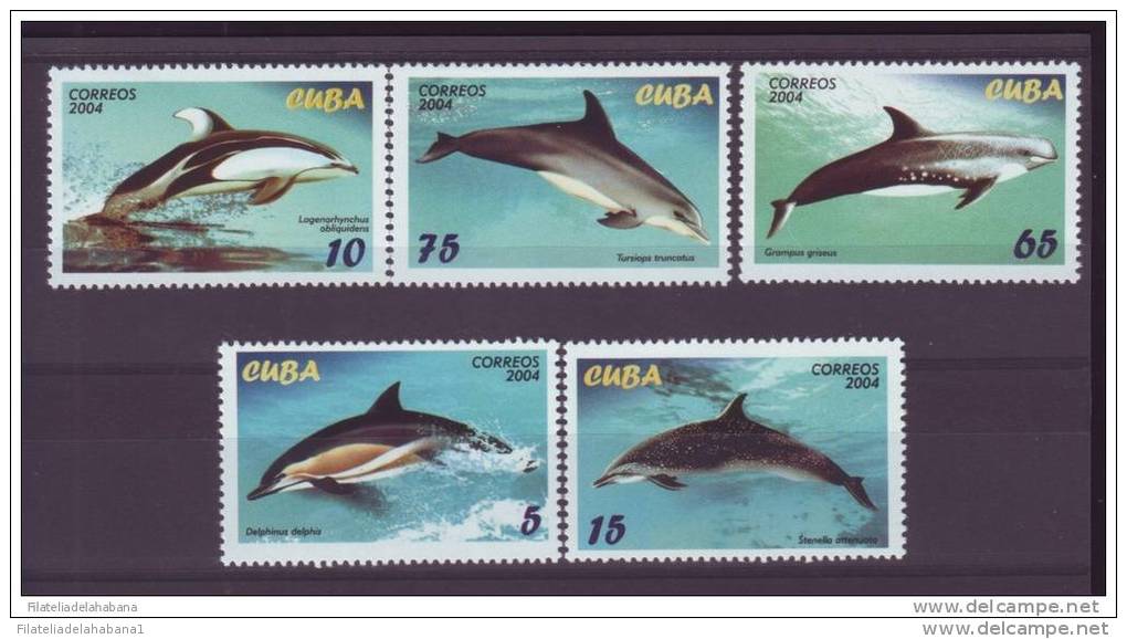 2004.140 CUBA 2004 DOLPHINS FISH DELFINES COMPLETE SET MNH - Neufs