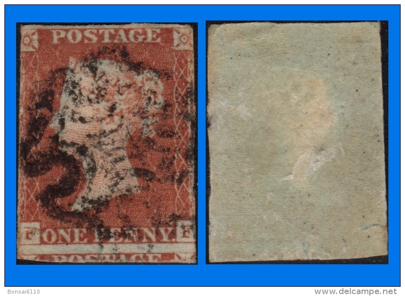 GB 1841-0100, QV 1d Red-Brown Letters F-F SG8, MC Cancel (Spacefiller) - Gebruikt