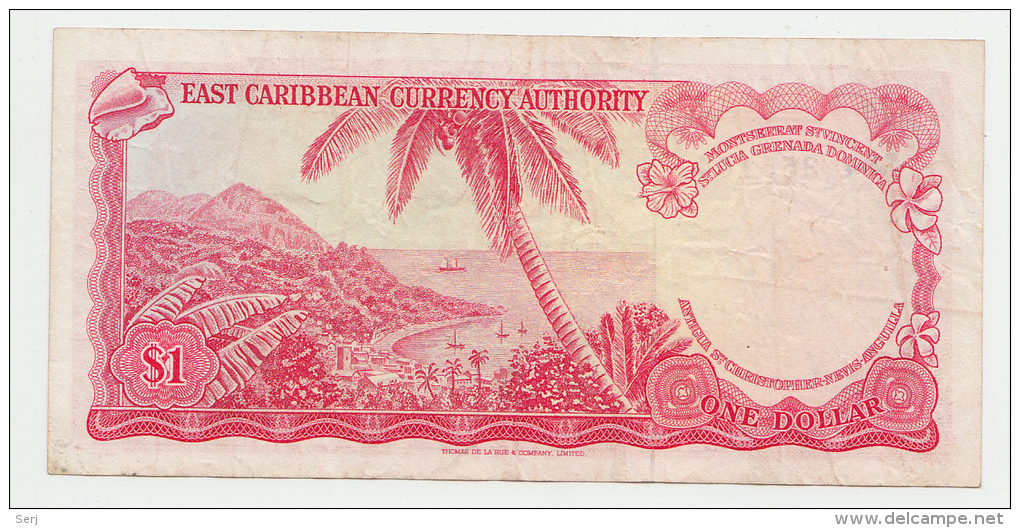 East Caribbean States 1 Dollar 1965 VF+ CRISP Banknote P 13g 13 G - Caraïbes Orientales