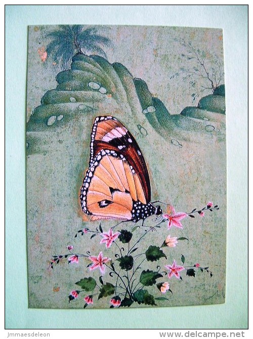 Postcard On Butterfly From France - Painting "Epoque Moghole" - Insetti