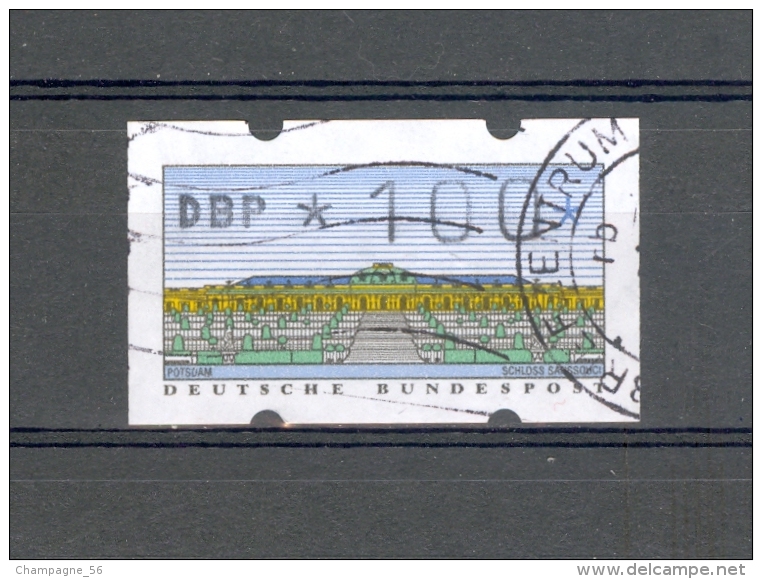 1996  N° 2  DBP * 1 0 0 *  DISTRIBUTEURS  OBLITÉRÉE YVERT TELLIER 2.00 € - Roller Precancels