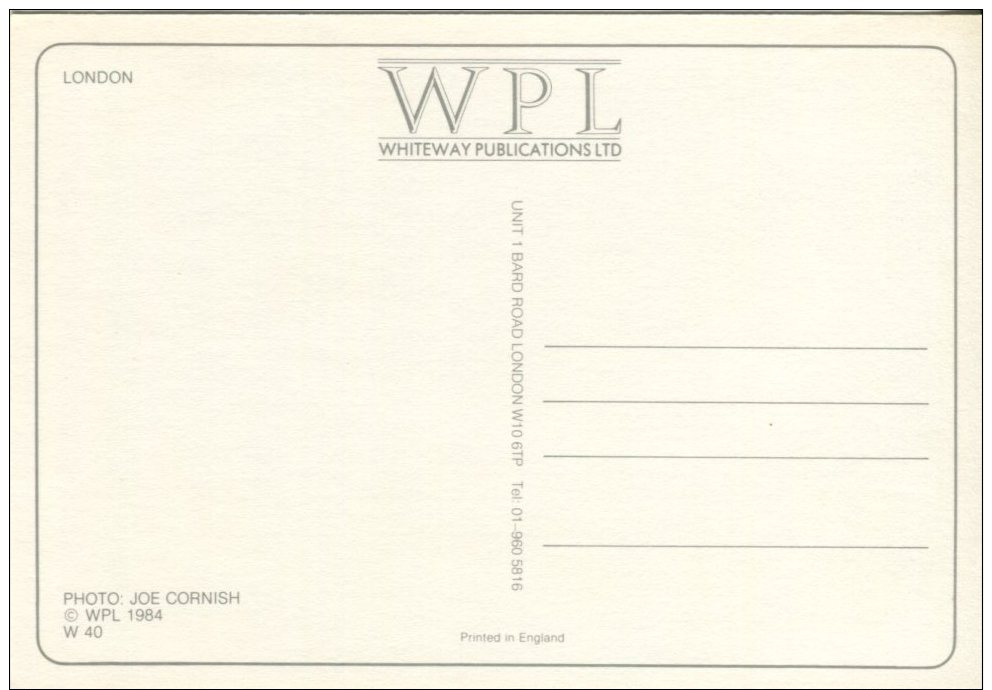 Whiteway Publications Postcard, Greetings From London (Punks) W40 - Autres & Non Classés