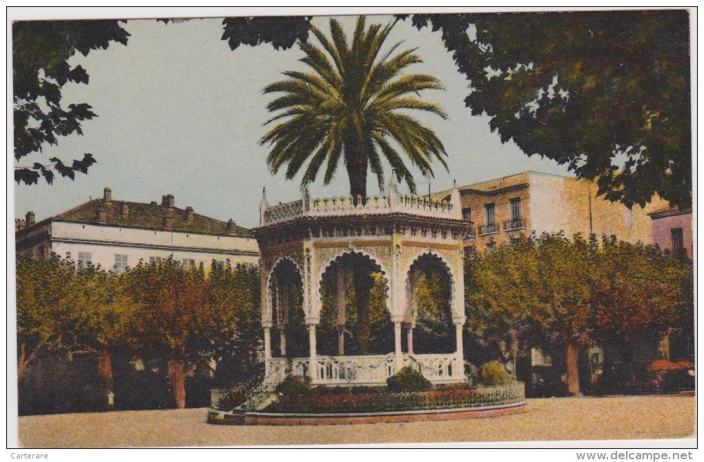 AFRIQUE,ALGERIE FRANCAISE,AFRICA,BLIDA EN 1920,kiosque,place Georges Clemenceau,EL BOULEIDA,ATLAS TELLIEN - Blida