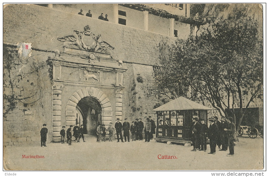 Montenegro  Cattaro Marinethor Kotor  Edit Franz Laforest Cattaro 1909 Vers Ismailia Egypt - Montenegro