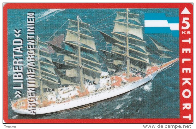 Denmark, KP 058, Libertad, Argentine, Sailing Ship, Mint, Only 2500 Issued, Flag, 2 Scans. - Danemark