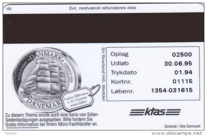 Denmark, KP 058, Libertad, Argentine, Sailing Ship, Mint, Only 2500 Issued, Flag, 2 Scans. - Dinamarca