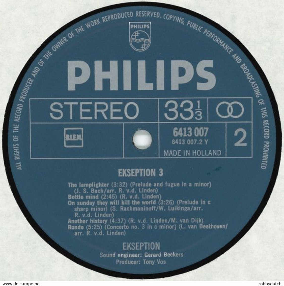 * LP *  EKSEPTION 3 (Holland 1970) - Rock