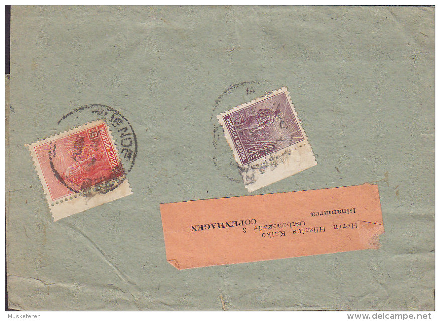 Argentina Wrapper Bande De Journal 1911-12? Sent To COPENHAGEN Dinamarca Denmark Landarbeiter Vor Sonne Stamps - Briefe U. Dokumente