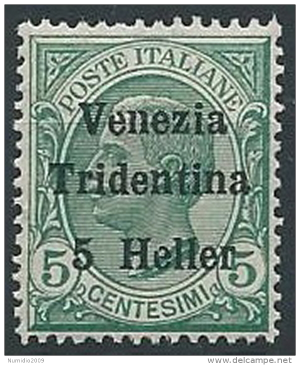 1918 TRENTINO EFFIGIE 5 H LUSSO MNH ** - ED760 - Trentin