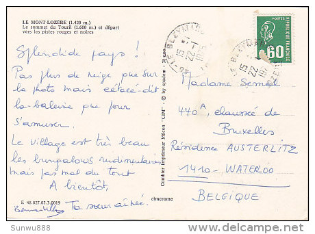 48 - Le Mont-Lozère - Le Sommet Du Touril Et Départ Vers Les Pistes Rouges Et Noires (animée) - Other & Unclassified