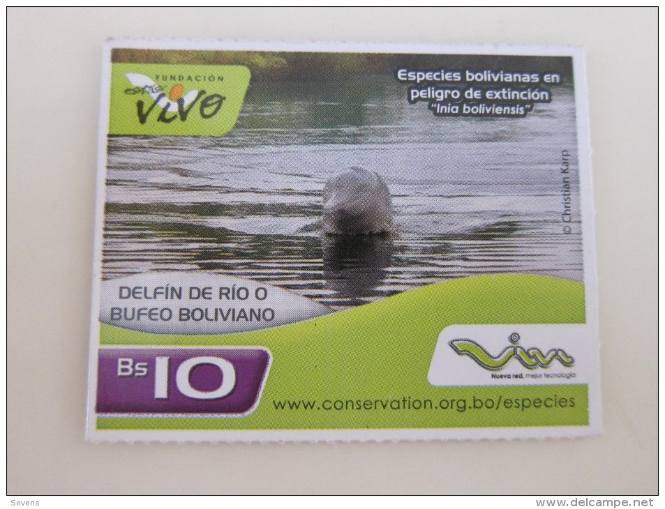 Prepaid Phonecard,Dulphin,used(small Card) - Bolivia