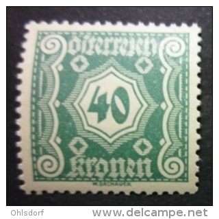 ÖSTERREICH - PORTOMARKEN 1922: Mi 116, ** MNH - KOSTENLOSER VERSAND AB 10 EURO - Segnatasse