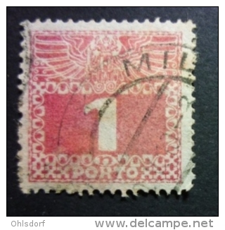 ÖSTERREICH - PORTOMARKEN 1908: Mi 34 Y, O - KOSTENLOSER VERSAND AB 10 EURO - Impuestos