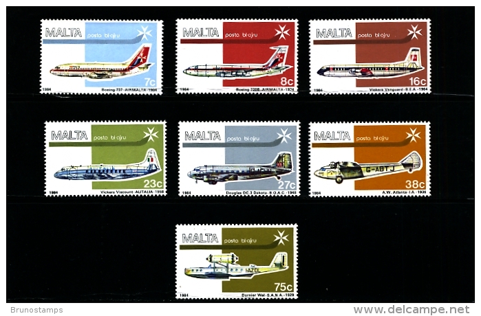 MALTA - 1984  AIR  SET  MINT NH - Malta