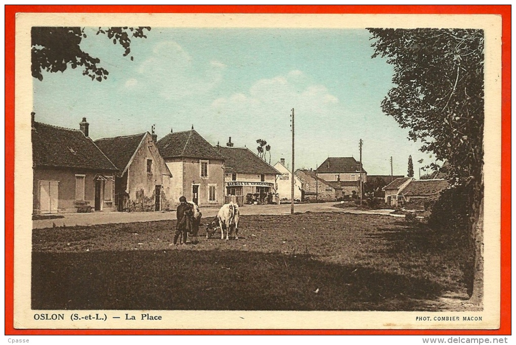 CPA 71 OSLON - La Place (Café Petit Plan "BIERES De CHALON-Sur-Saône") ° Combier ** Bière Beer - Otros & Sin Clasificación