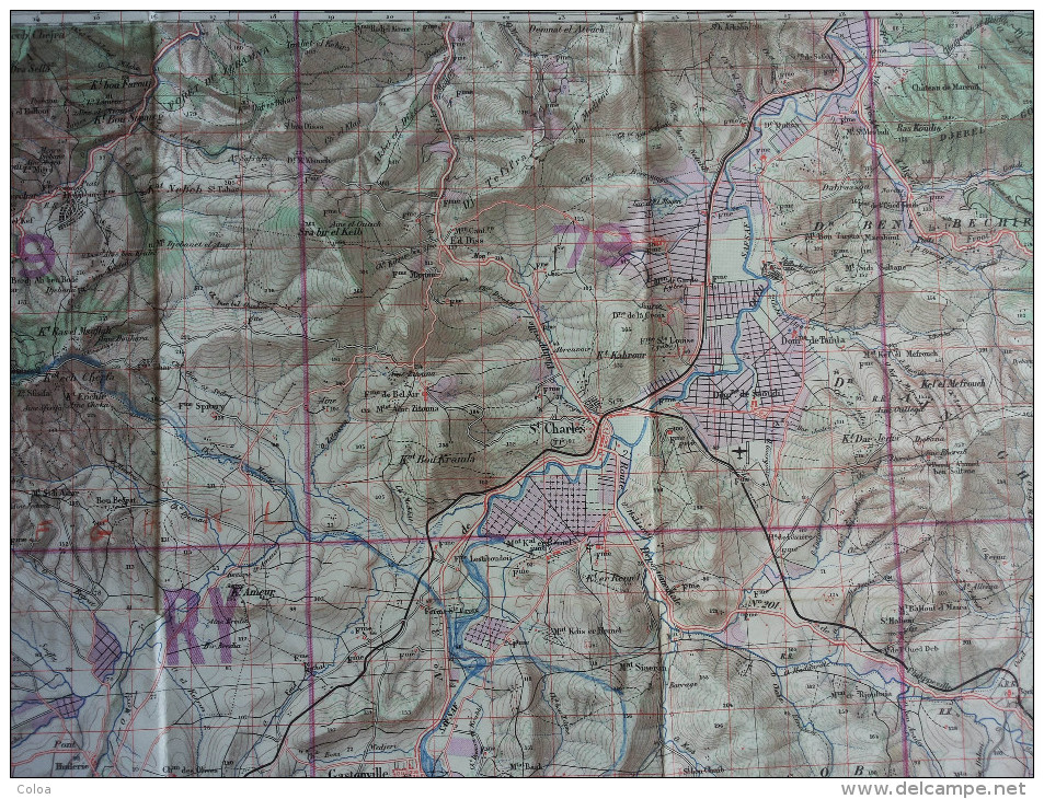 Algérie Carte Topographique St CHARLES 1/50.000° 1960 - Topographical Maps