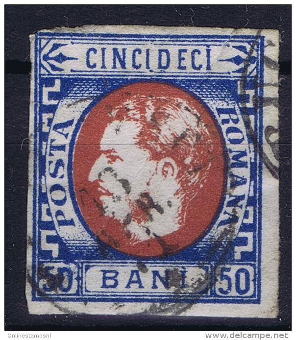 Romenia, 1869  Mi Nr 25 Used , - 1858-1880 Moldavië & Prinsdom