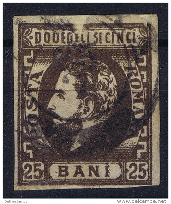 Romenia, 1871 Mi Nr 28 Used , - 1858-1880 Moldavië & Prinsdom