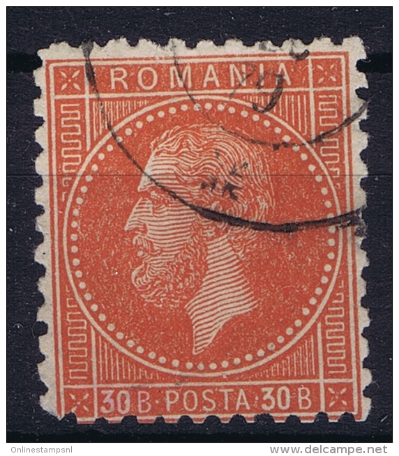 Romenia, 1876 Mi Nr 47 Used - 1858-1880 Moldavië & Prinsdom