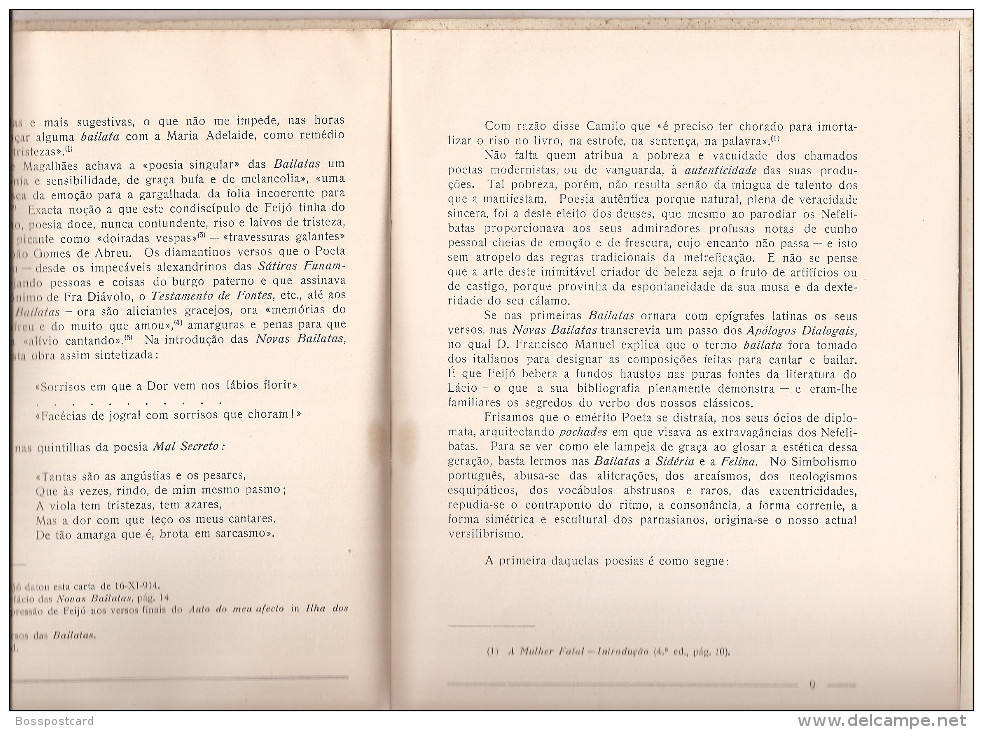 Ponte De Lima - "António Feijó E As Suas Bailatas" - Júlio De Lemos (livro Por Abrir) - Poëzie