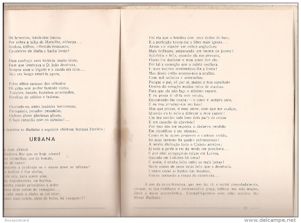 Ponte De Lima - "António Feijó E As Suas Bailatas" - Júlio De Lemos (livro Por Abrir) - Poesia
