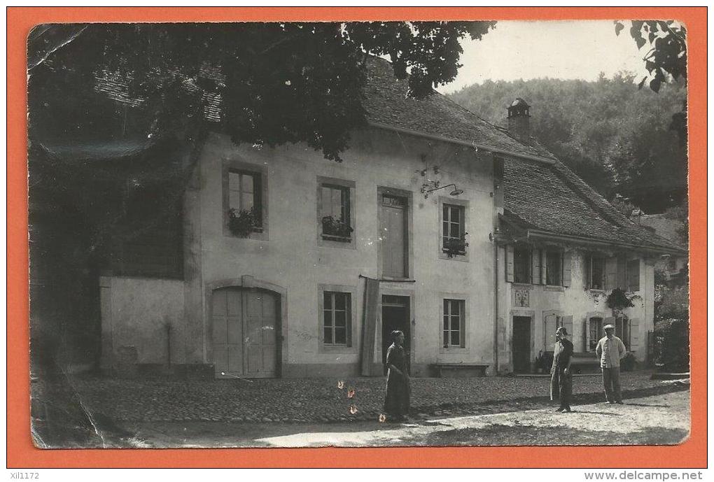 BGG1-14 Carte-Photo Ferme Dans La Région La Côte Gingins - Givrins. Cachet Gingins 1927. Trous D'épingle, ETAT ! - Gingins