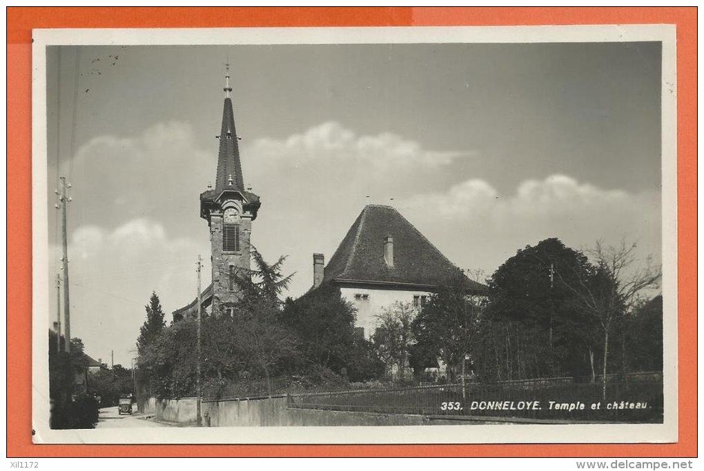 BGG1-16 Donneloye Temple Et Château. Non Circulé. Traces Colle Au Dos - Donneloye