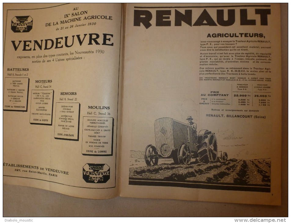 1930 L´AGRICULTURE NOUVELLE : Les CYGNES Utiles à L'assainissement; Taille Des Vignes; Congrès Du CARBONE - 1900 - 1949