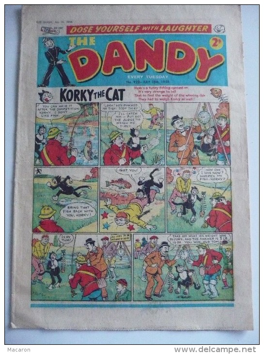 The DANDY . KORKY The CAT N°922, 1957, 12 Pages. TBon Etat - British Comic Books