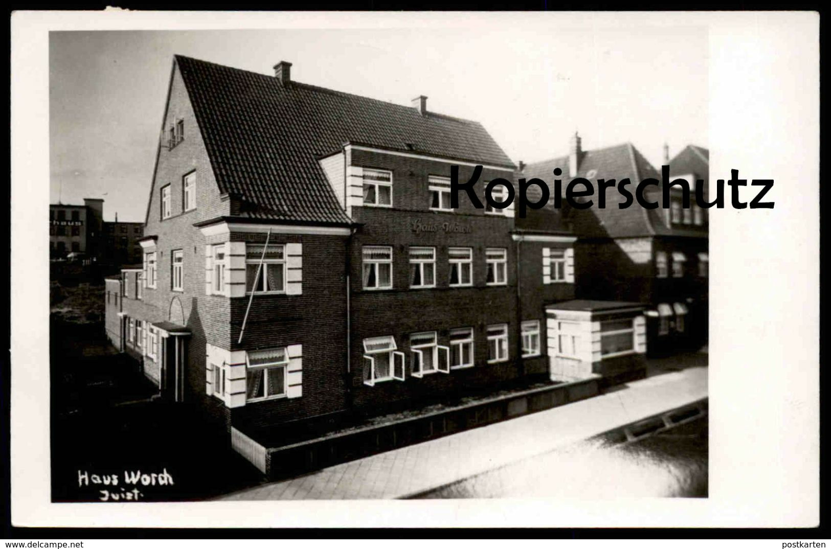 ÄLTERE POSTKARTE INSEL JUIST HAUS WORCH 1950 Nordsee North Sea Mer Cpa Postcard AK Ansichtskarte - Juist