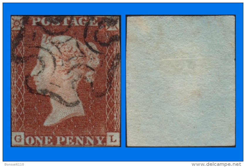 GB 1841-0105, QV 1d Red-Brown Letters G-L SG8 Plate 26 (Spec BS15b), MC Cancel - Used Stamps