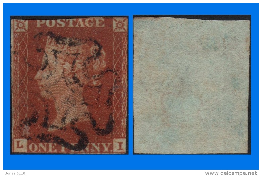 GB 1841-0107, QV 1d Red-Brown Letters L-I SG8 Plate 14 (Spec BS3b), MC Cancel - Usati