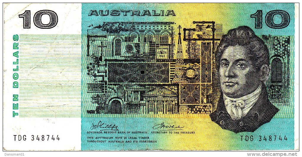 AUSTRALIA 1974 $10 Banknote Phillips/Wheeler - 1974-94 Australia Reserve Bank (Banknoten Aus Papier)