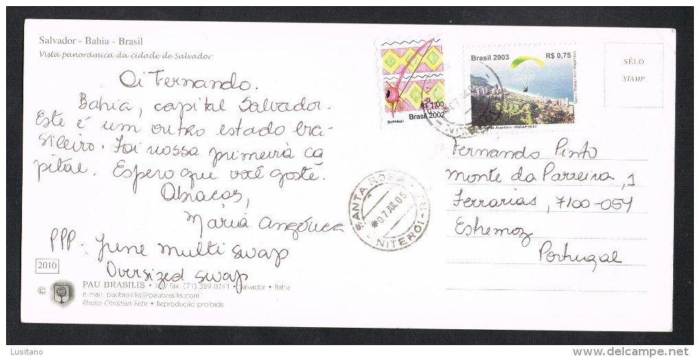 SALVADOR - BAHIA - YACHT - NICE STAMP TIMBRES - BRASIL BRAZIL ( 2 SCANS ) - Salvador De Bahia